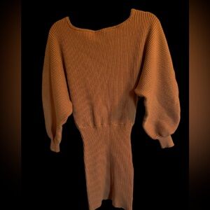 Forever 21 Camel Ribbed Knit Top